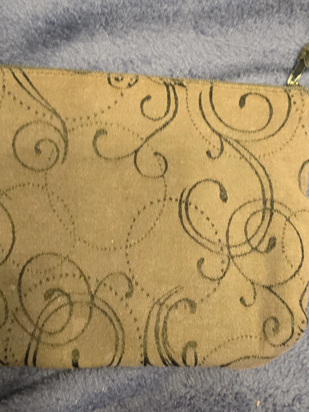 Women's Black Swirl Zip Pouch